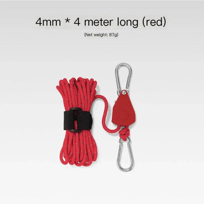 Avelena | Tragbares verstellbares Fix-Zelt hochfeste Schnellverschluss-Pulley Camping-Seil