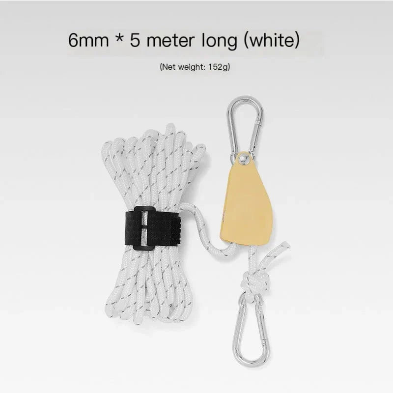 Avelena | Tragbares verstellbares Fix-Zelt hochfeste Schnellverschluss-Pulley Camping-Seil