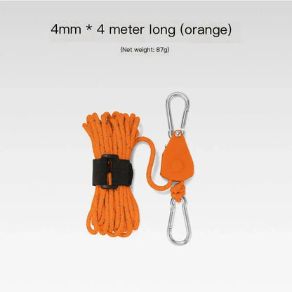 Avelena | Tragbares verstellbares Fix-Zelt hochfeste Schnellverschluss-Pulley Camping-Seil