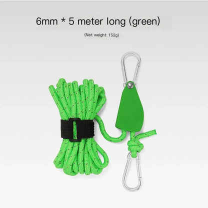 Avelena | Tragbares verstellbares Fix-Zelt hochfeste Schnellverschluss-Pulley Camping-Seil