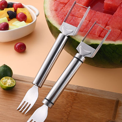 Avelena | 2-in-1 Edelstahl Wassermelonenmesser und -gabel