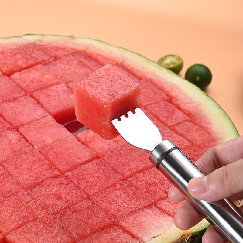 Avelena | 2-in-1 Edelstahl Wassermelonenmesser und -gabel