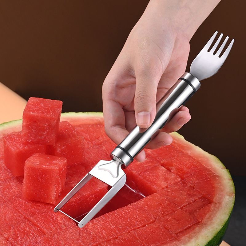 Avelena | 2-in-1 Edelstahl Wassermelonenmesser und -gabel