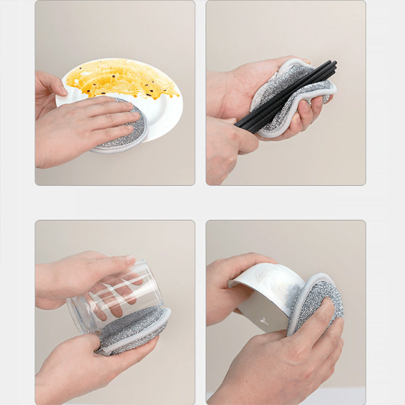 Avelena | Doppelseitiger runder Schwammschrubber für die Küche