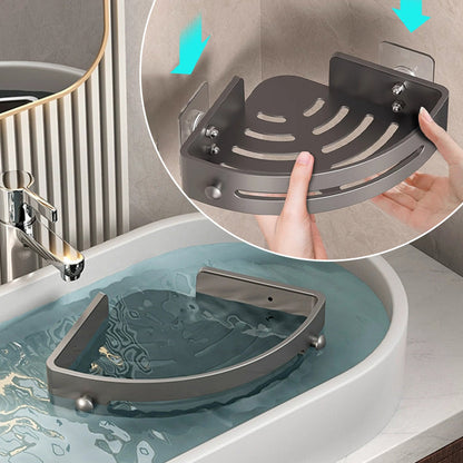 Avelena | Eck-Duschregal ohne Bohren mit Haken