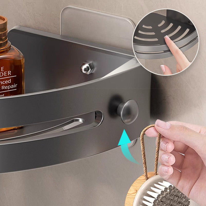 Avelena | Eck-Duschregal ohne Bohren mit Haken