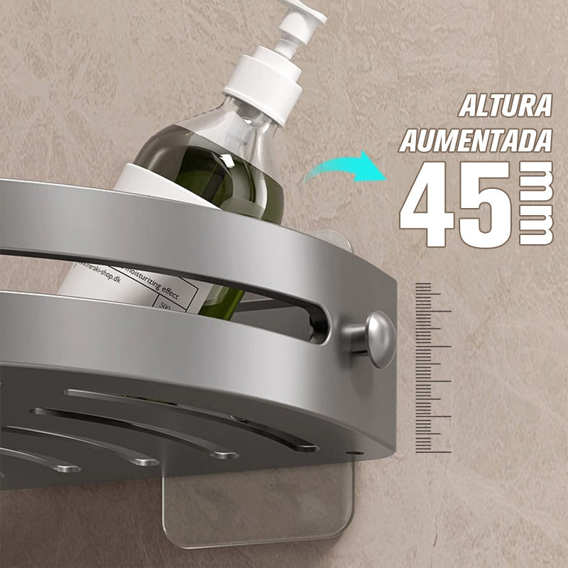 Avelena | Eck-Duschregal ohne Bohren mit Haken