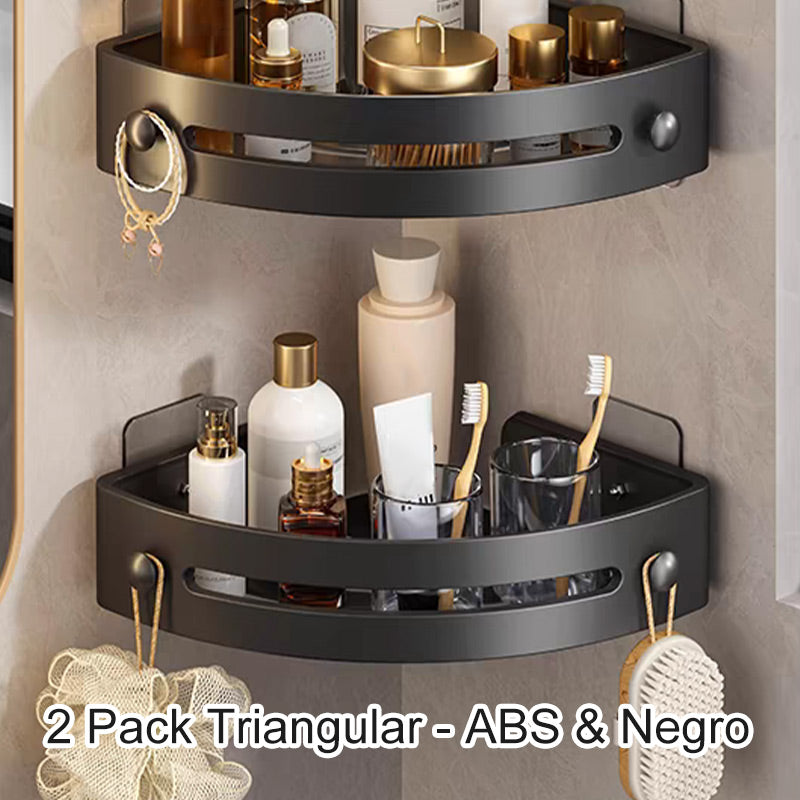 Avelena | Eck-Duschregal ohne Bohren mit Haken