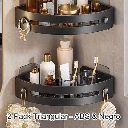 Avelena | Eck-Duschregal ohne Bohren mit Haken