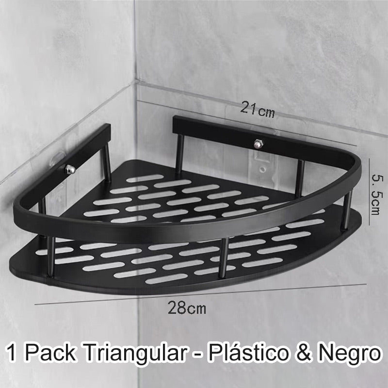 Avelena | Eck-Duschregal ohne Bohren mit Haken