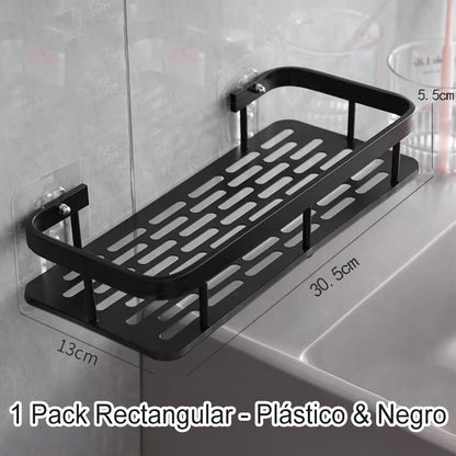 Avelena | Eck-Duschregal ohne Bohren mit Haken
