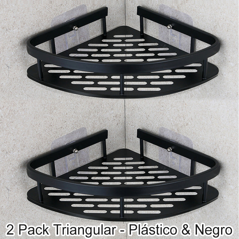 Avelena | Eck-Duschregal ohne Bohren mit Haken