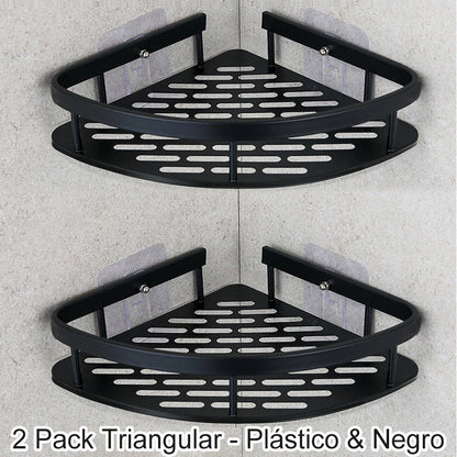 Avelena | Eck-Duschregal ohne Bohren mit Haken