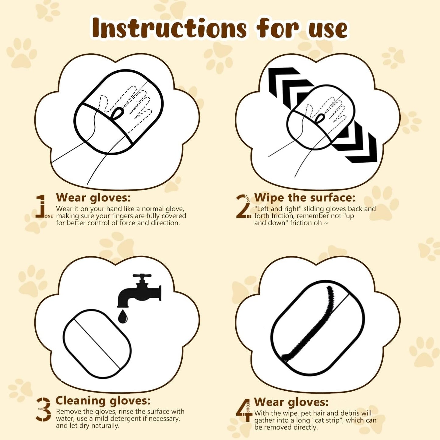 Avelena | Elektrostatische Handschuhe zum Entfernen von Tierhaaren