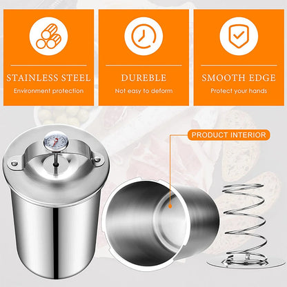 Avelena | Edelstahl Schinkenmaker Fleischpresse Kocherform mit Thermometer