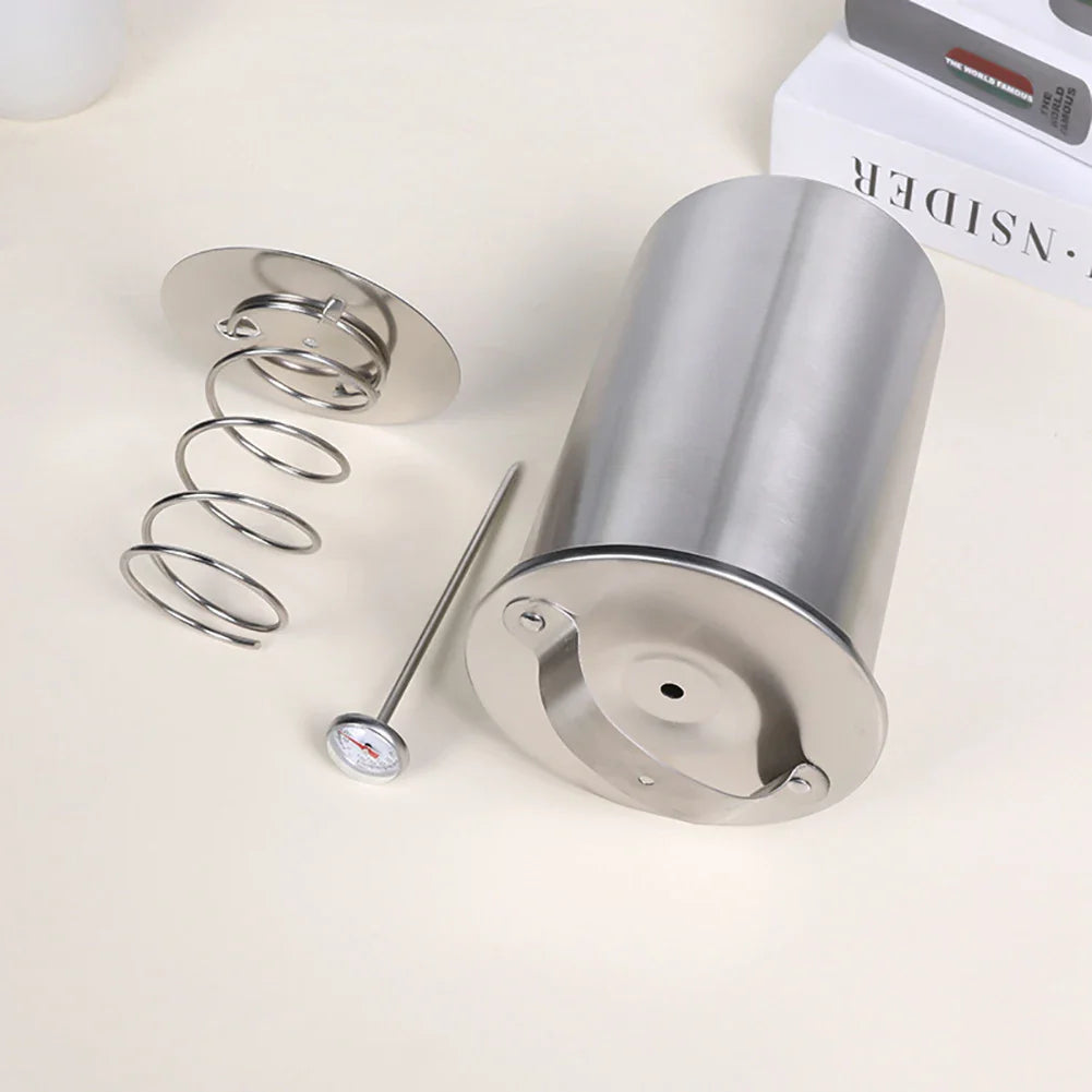 Avelena | Edelstahl Schinkenmaker Fleischpresse Kocherform mit Thermometer