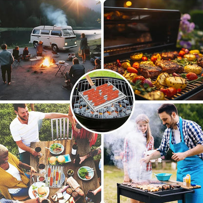 Avelena | Edelstahl Hotdog Wurst Grill Roller Rack Grillwerkzeuge