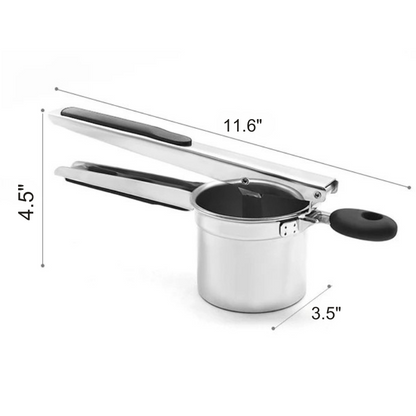 Avelena | Edelstahl Kartoffelpresse mit 3 wechselbaren Feinheits-Scheiben