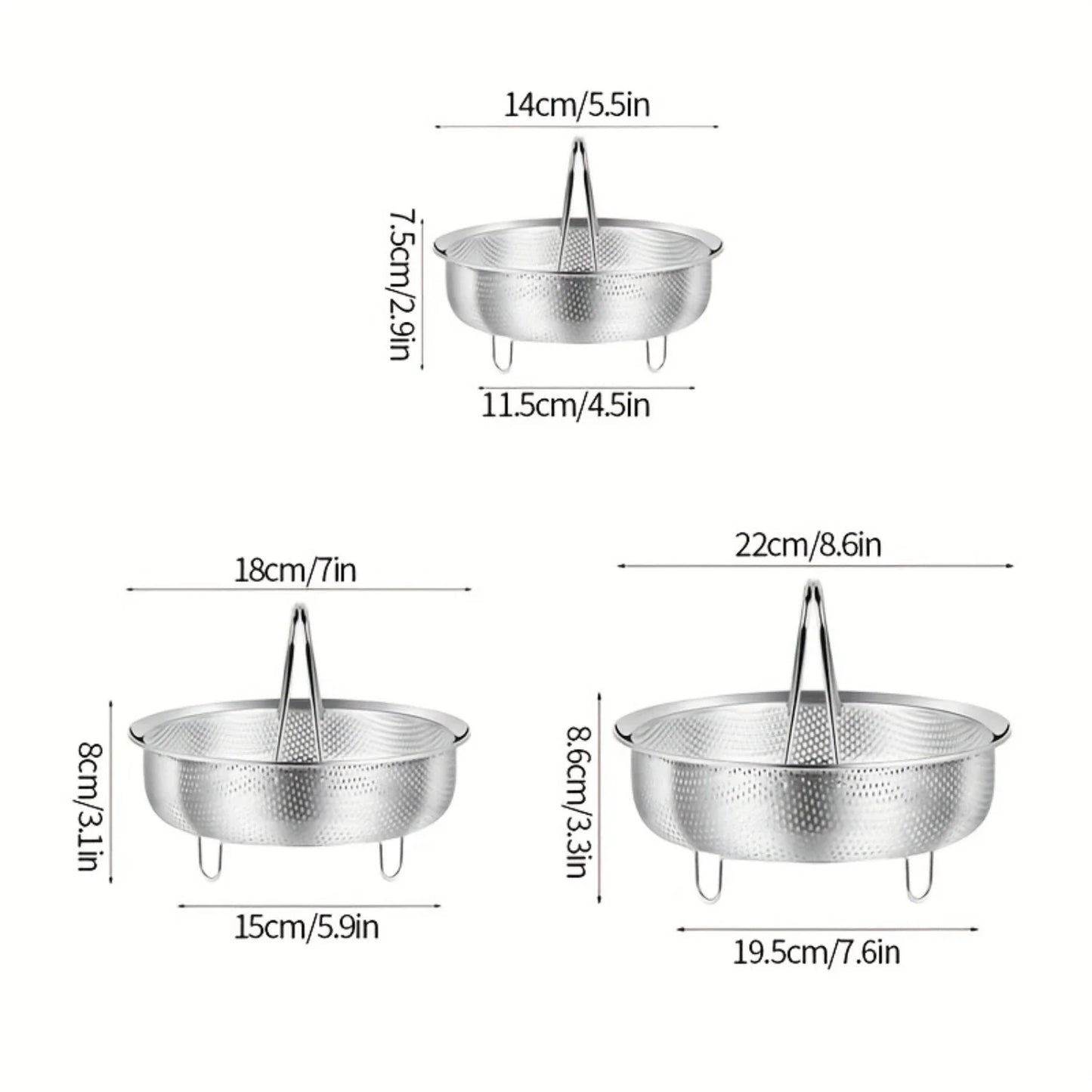 Avelena | Edelstahl Dampfgarer Korb Multifunktionales Abtropf- Siebwerkzeug