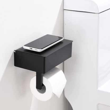 Avelena | SteelDeluxe Toilettenpapierhalter – Edelstahl mit multifunktionalem wasserdichtem Ablagefach für moderne Badezimmer