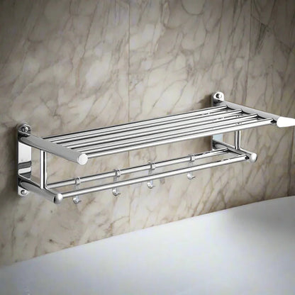 Avelena | SteelRack Edelstahl Handtuchhalter – Platzsparendes Wandregal mit modernem, minimalistischem Design für Badezimmer und Küche