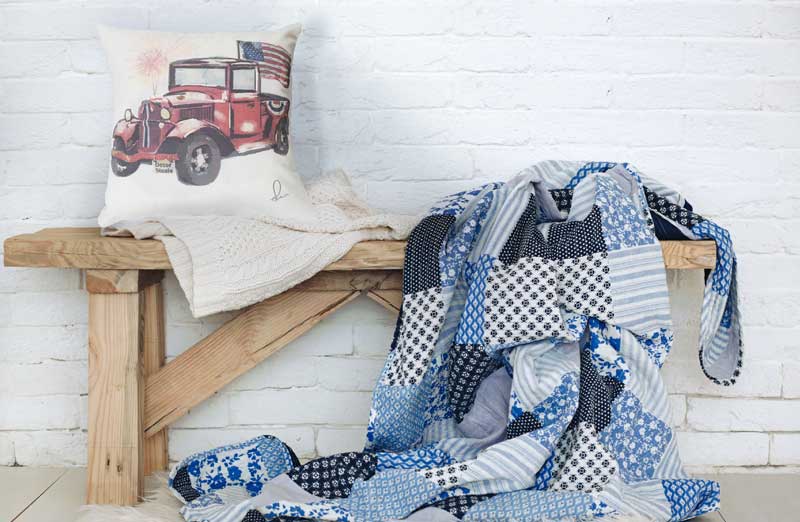 Avelena | Wendbare Futtertasche Red Truck Usa Kissenbezug