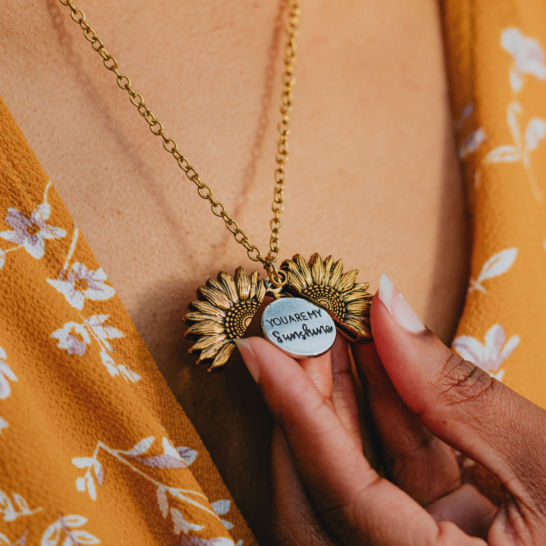 Avelena | Elegante Sonnenblume Damenkette