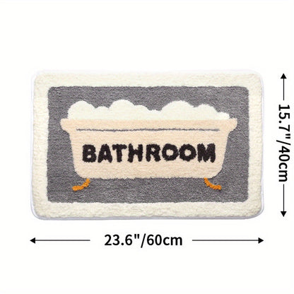 Avelena | Superabsorbierende rutschfeste Badematte für Badezimmer und Toilette - Milo