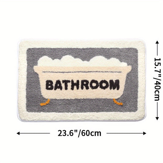 Avelena | Superabsorbierende rutschfeste Badematte für Badezimmer und Toilette - Milo