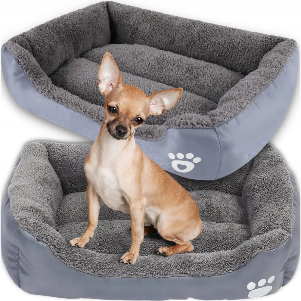 Avelena | Super Hundehaus Bett für Hunde Mega Weich Grauton 50 Cm X 40 Cm