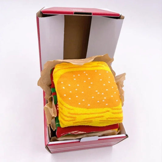 Avelena | Sushi Knöchel-Socken Geschenkset – 3-Paar Harajuku Baumwoll-Socken mit verspielten Pizza-, Burger- & Sushi-Designs, perfekt für Weihnachts- oder Geburtstagsüberraschungen