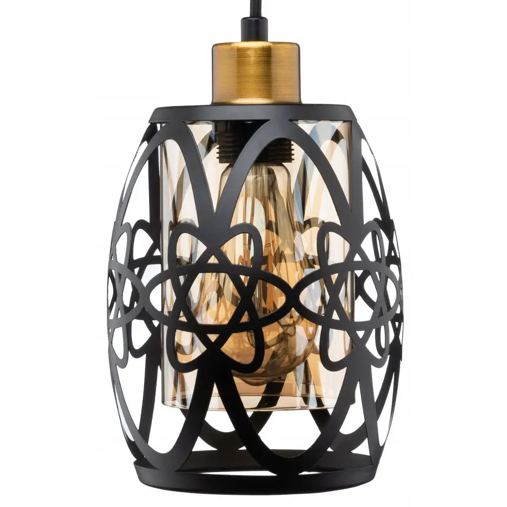 Avelena | Schwarze Metallische Tiffanylampe Pendel Wsp07A1