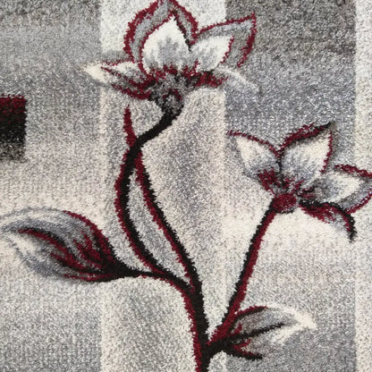 Avelena | Tepe Otto 02 Grau-Rot 120 X 170 Cm
