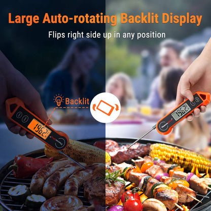 Avelena | Digitales Fleischthermometer – Wasserdicht, Sofortige Ablesung & Beidseitiges Design