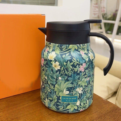 Avelena | Edelstahl Thermokanne mit Sieb – Vakuumisolierte 1L Teekanne