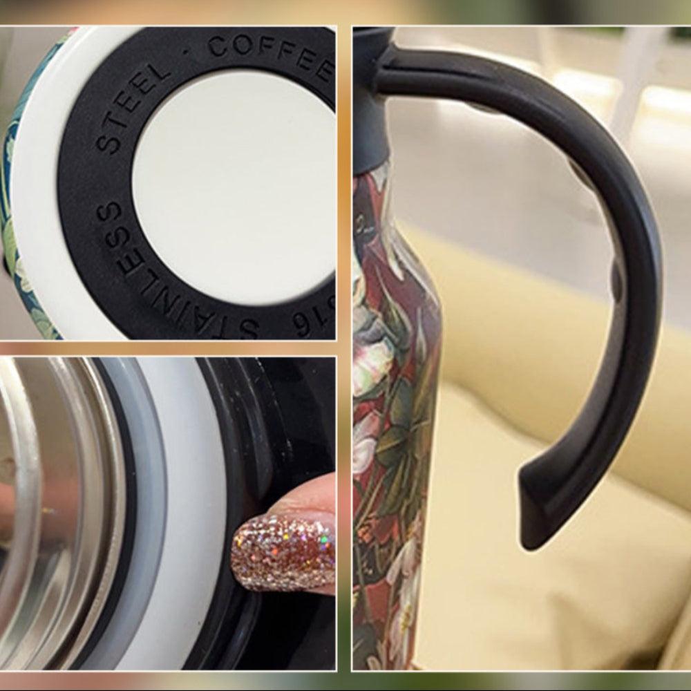 Avelena | Edelstahl Thermokanne mit Sieb – Vakuumisolierte 1L Teekanne