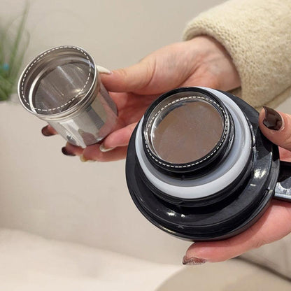 Avelena | Edelstahl Thermokanne mit Sieb – Vakuumisolierte 1L Teekanne