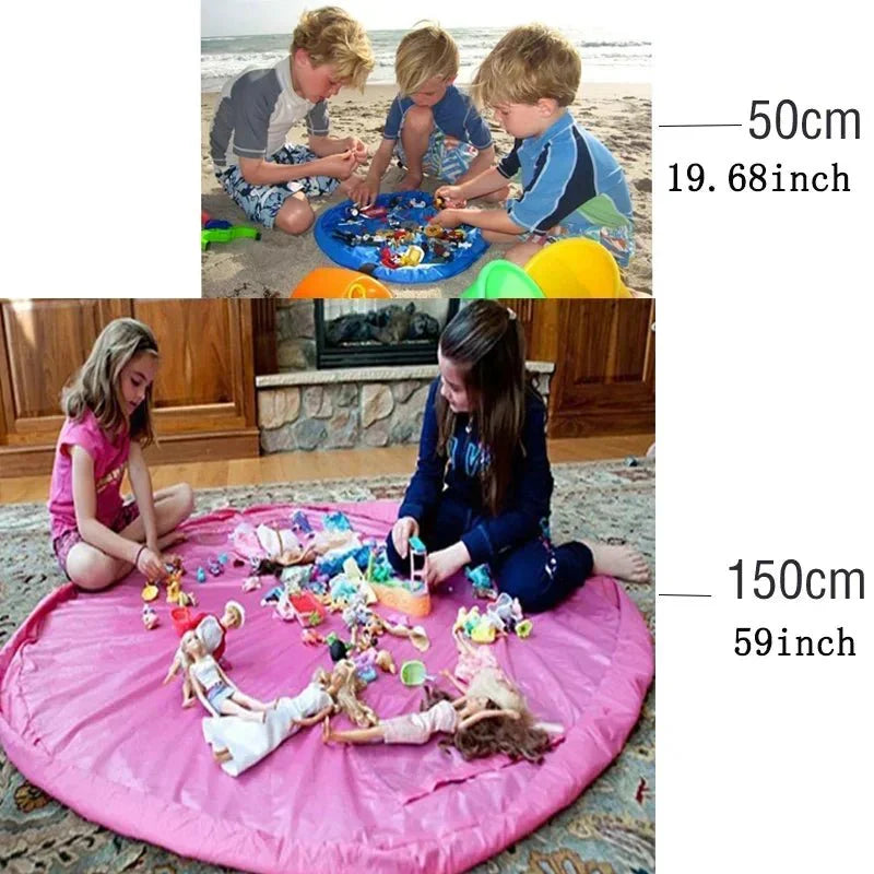 Avelena | Spielkissen und Organizer – 2-in-1 Spielmatte und Aufbewahrungstasche – Robustes Oxford-Gewebe – Leicht und tragbar – Lösung für das Kinderzimmer