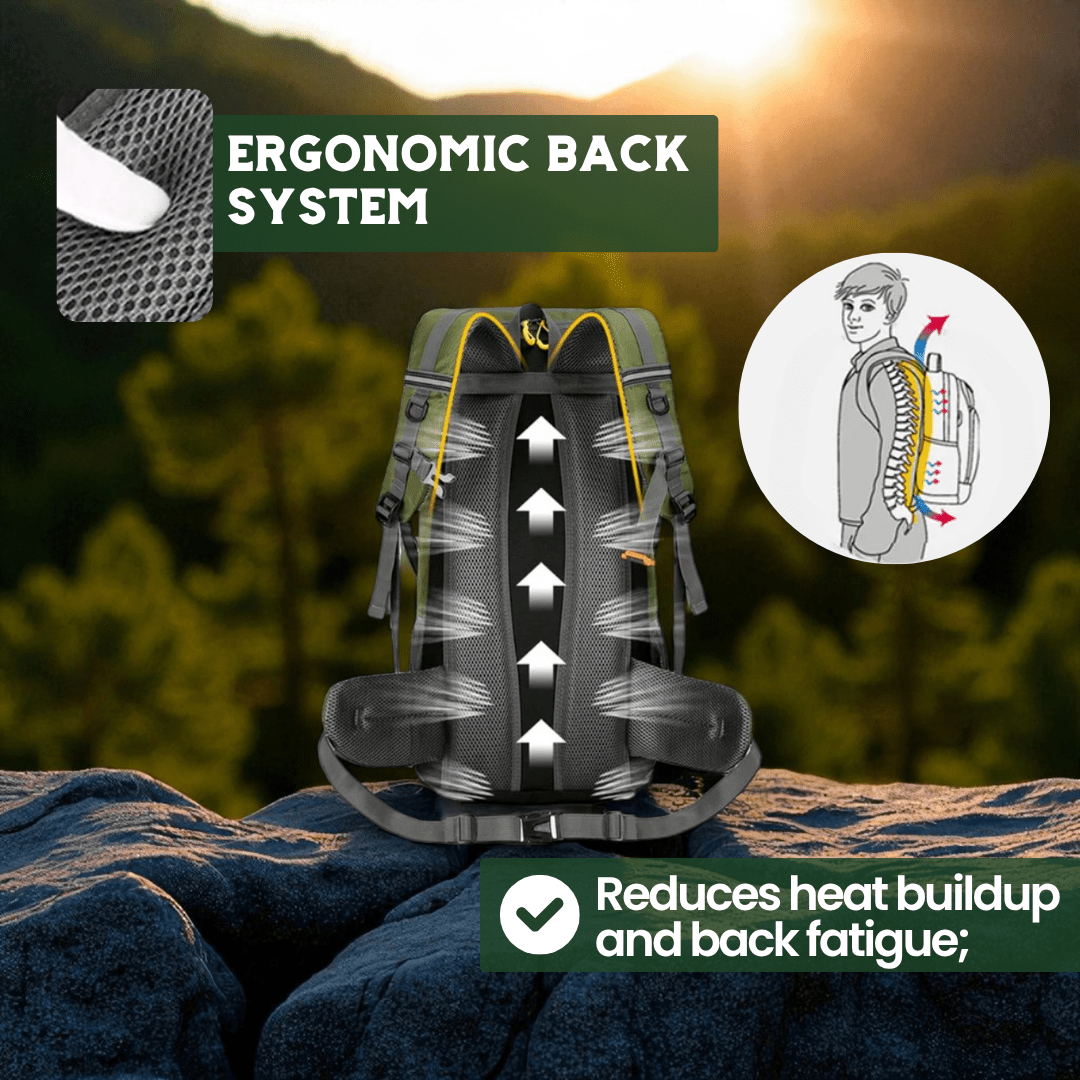 Avelena | TRAILPRO 50L – Wander-Rucksack mit atmungsaktivem Rücken & intelligentem Stauraum