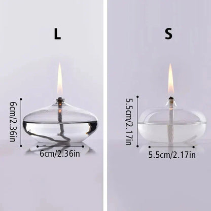 Avelena | Transparente Öllampe aus Glas als Kerzenständer