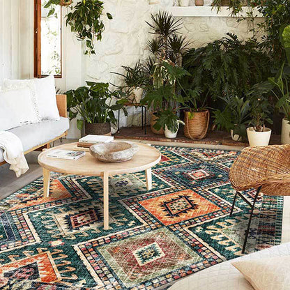 Avelena | Area Rug Tribal Polyester Washable Non Slip