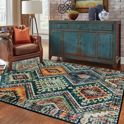 Avelena | Area Rug Tribal Polyester Washable Non Slip