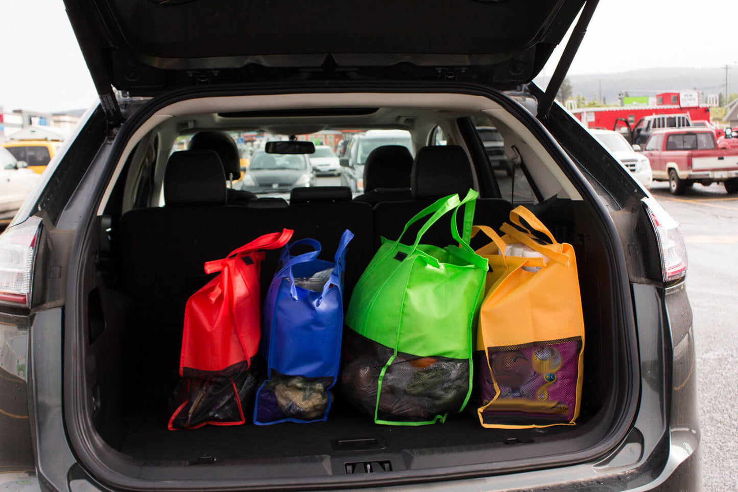 Avelena | EcoSmart Einkaufswagen Tasche Set (4 Stück) | Wiederverwendbares Lebensmittel-Organisator-System