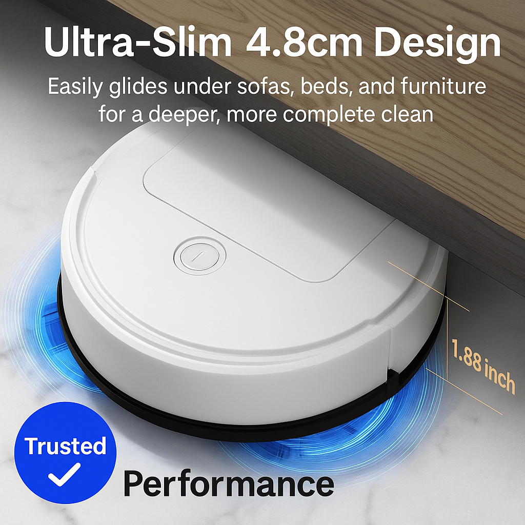 Avelena | 3-in-1 Robot Vacuum Cleaner | Powerful suction, intelligent navigation & ideal for pet owners and busy households