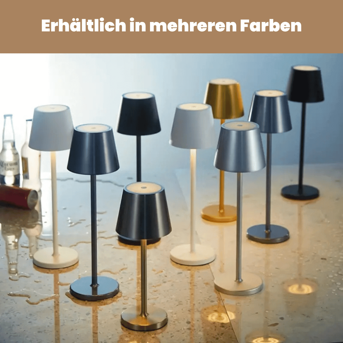 Avelena | LED Tischlampe – Kabellos, Touch-Bedienung & Dimmbares Licht