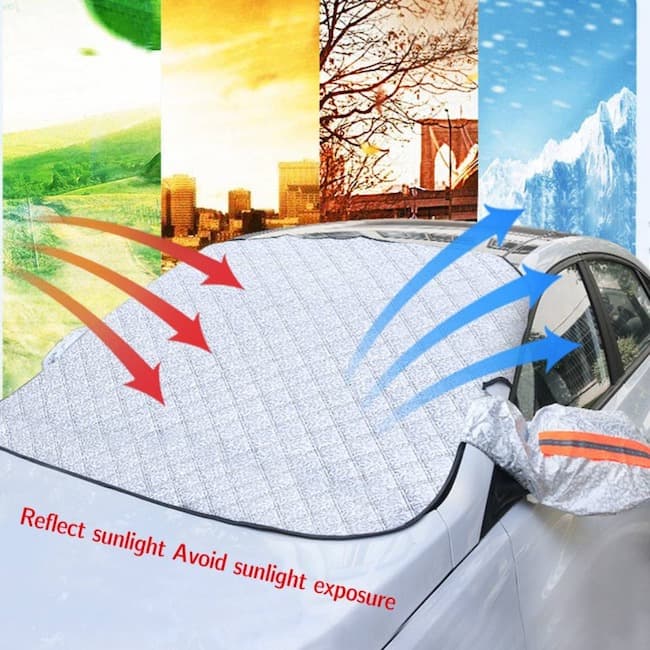 Avelena | Anti-Schnee Auto Windschutzscheibenabdeckung - Magnetisch