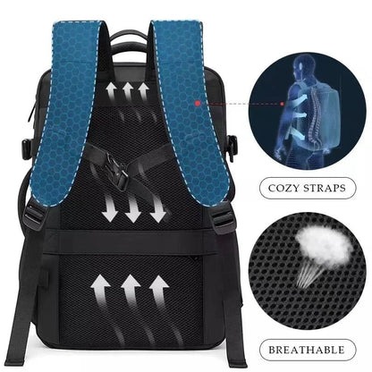 Avelena | URBANFORM Business-Rucksack – Expandbar, Wasserdicht, USB-Ladeanschluss & 17,3" Laptop-Fach