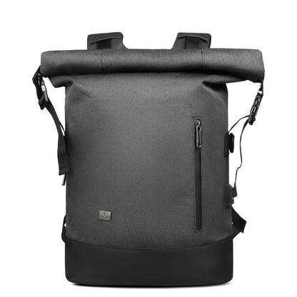 Avelena | URBANTRAIL Rolltop Rucksack – Erweiterbarer & wasserdichter Reisetrage mit USB-Anschluss und Laptopfach