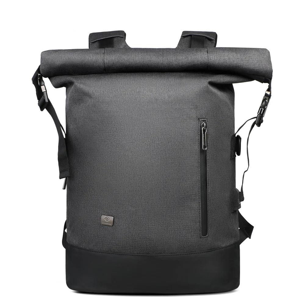 Avelena | URBANTRAIL Rolltop Rucksack – Erweiterbarer & wasserdichter Reisetrage mit USB-Anschluss und Laptopfach