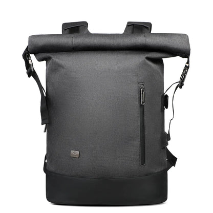 Avelena | URBANTRAIL Rolltop Rucksack – Erweiterbarer & wasserdichter Reisetrage mit USB-Anschluss und Laptopfach